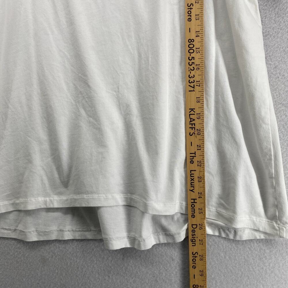 EILEEN FISHER Top L Slub Organic Cotton Jersey Oversized Boxy Dolman White - Picture 9 of 11